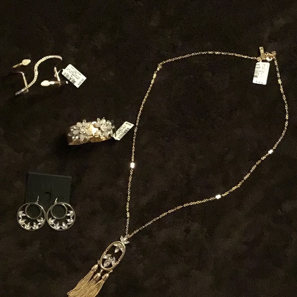 INC Gold, Crystal embellished Jewelry Set - Picture 1 of 6